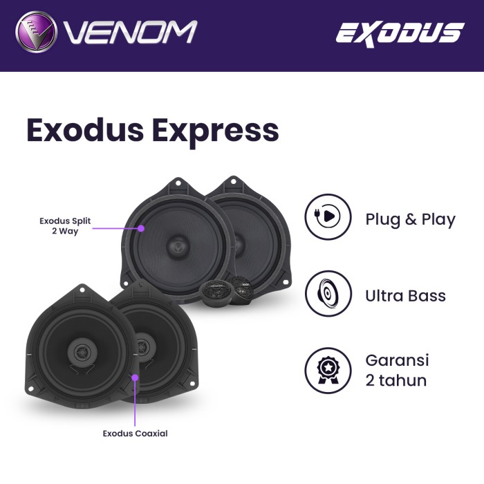 Venom Paket Audio Mobil Exodus Express Speaker