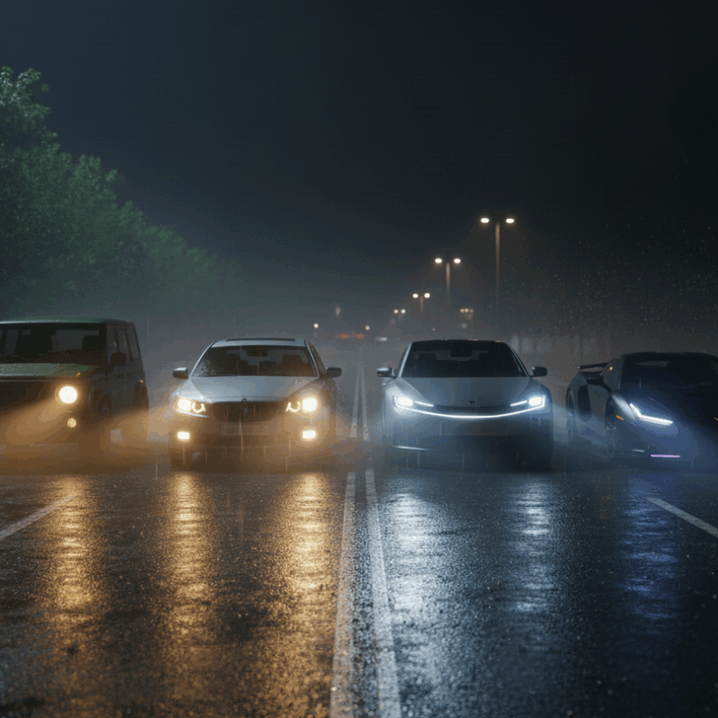 Panduan cahaya lampu mobil yang paling akurat