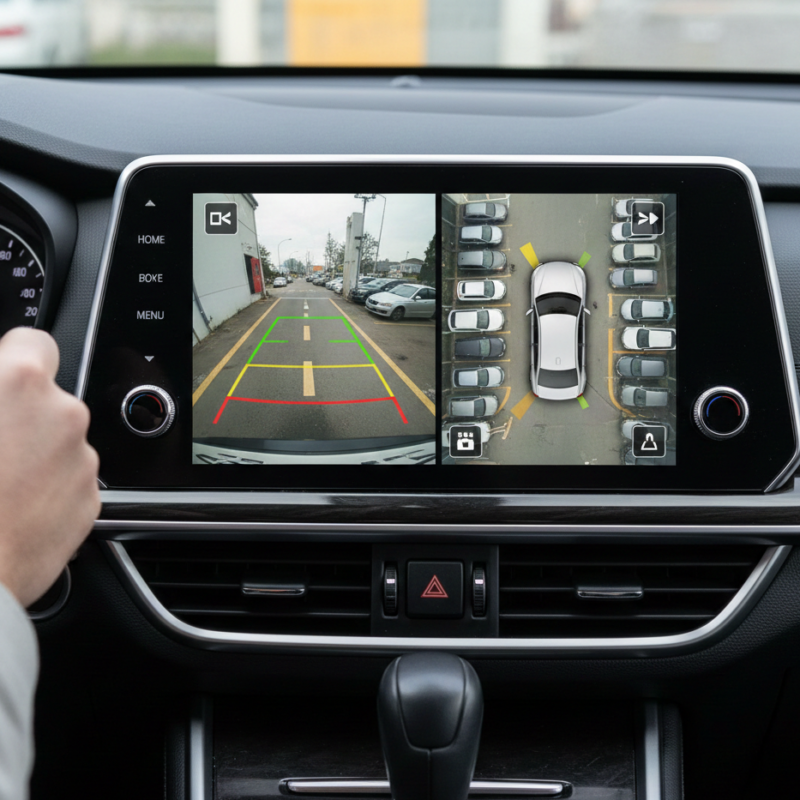 Pelajari head unit dengan kamera 360