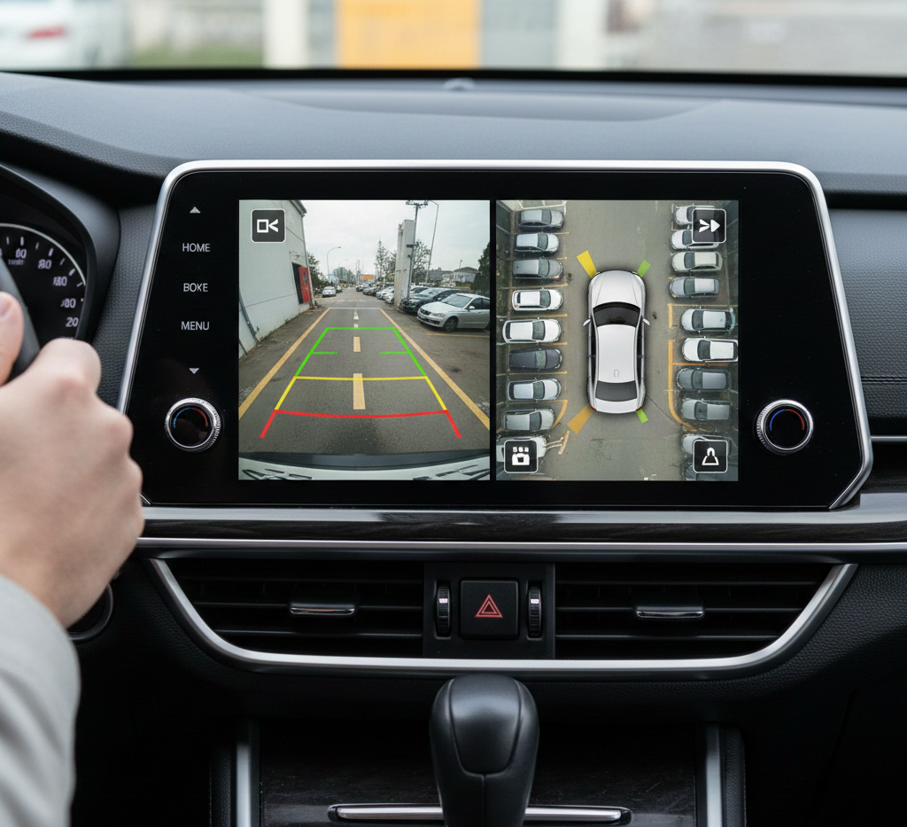 Pelajari head unit dengan kamera 360